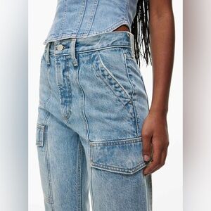 Denim Forum Aritizia The '90s Lo-Rise Cargo Slim Denim Jean